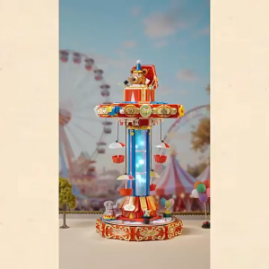 PANTASY Circus Parachute Building Blocks Retro Movable Educational Building Toy Gift