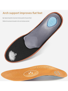 Leather Arch Support Sports Corrective Shoe Insole for Flat Feet Sweat Absorbent Deodorizing Xinhua Sheng Brand