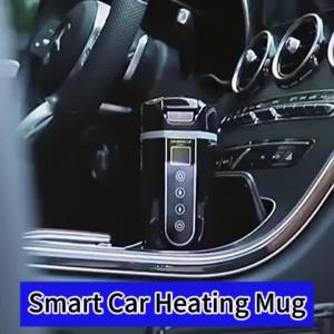 R31 450ml Car Heating Cup 12v/24v Portable Electric Kettle Smart Touch Screen Thermal Mug Temperature Adjustable Car Heating Mug