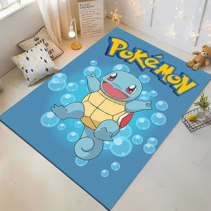 Japanese Anime Pokemon Squirtle Pattern Rug for Living Room Area Carpet Bathroom Mat Creative Doormat Bedroom Mat Home Decor