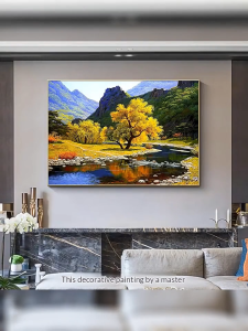 Luxury-luxurious living room decorative paintings sofa background wall hanging paintings murals  simple and modern style