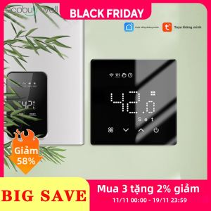 Tuya Thông Minh Wifi Bình Giữ Nhiệt Cho Nồi Hơi Gas Hoạt Động Bằng Pin Làm Nóng Bộ Điều Khiển Nhiệt Độ Alexa Google Home Đen/Trắng