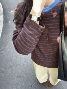 Japanese Style Color Block Stripe T-Shirt