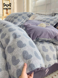 ชุดผ้าฝ้ายแท้ 3 ชิ้น ฤดูร้อน 2024 ใหม่ ชุดนอน ผ้าห่ม ผ้าห่ม ผ้าฝ้ายแท้ ไม่ใช่ชุดนอน 4 ชิ้น ชุดนอน ผ้าฝ้ายแท้ ชุดนอน