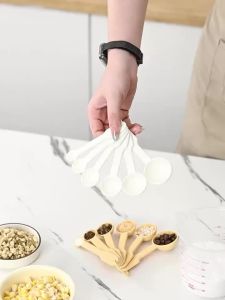 WORTHBUY | 6 Cái/bộ Bộ Thìa Đo Bằng Nhựa Có Thể Lồng Vào Nhau Để Làm Bánh & Nấu Ăn Đa Năng Hạt Cà Phê Muối Gia Vị Đo Thìa