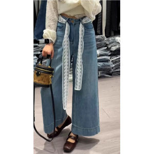New Arrival Spring Ladies Jeans Lace Belt