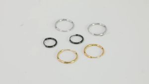 【Spot】1 PC 8-16mm Stainless Steel Small Hoop Earrings Cartilage Round Earring Black Circle Huggie Earrings Ear Tragus Piercing