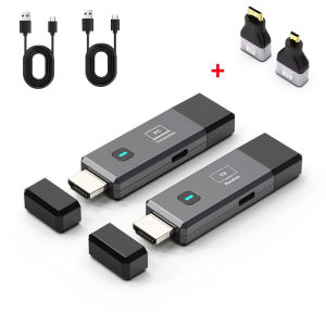 1080P 50M Wireless HDMI Transmitter and Receiver Wireless HDMI Extender Dongle USB-C Powered for Laptop PC TV Projecter