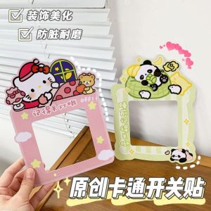 Cute Capybara Switch Cover Home Socket Frame Simple Creative Decorative PVC Seal Cartoon Anime Single Piece Decoration