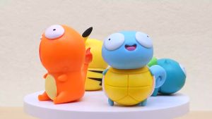 Bộ 6 Mô Hình Pokemon Mắt To Ngộ Nghĩnh Pikachu Charmander và Squirtle Dễ Thương Mô Hình Cao 8cm Bộ Sưu Tập Nhân Vật