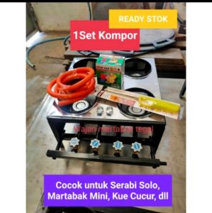 kompor serabi solo martabak mini 4 tungku 4 kran