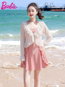 Barbie | Conservative Fairy Style Womens Long Sleeve Cover-Up Swimsuit Set