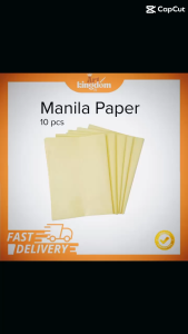 Manila Paper 36x48 Inches – 10 Sheets per Pack | Large Size for Charts Posters Crafts | School & Office Use