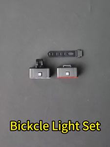 Bicycle Front & Rear Light Set Rechargeable Portable LED Headlight Taillight for Mountain Road Biking Night Riding Accessories