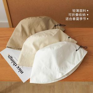 Lightweight Quick-Dry Fishing Bucket Hat Adjustable Short Brim Sun Protection Cap for Women Summer Travel Casual Polyester Fiber