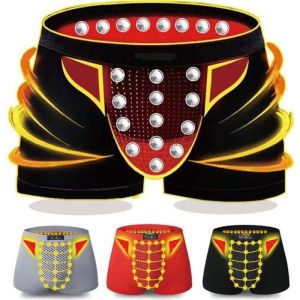 L-6XL Mens Magnetic Therapy Boxer Shorts - Tourmaline Prostate Care Underwear Enlargement Physiological Health Underpants