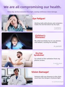 OUXUAN | AR Ultra Clear Blue Light Blocking Anti-Reflective Tempered Glass Screen Protector