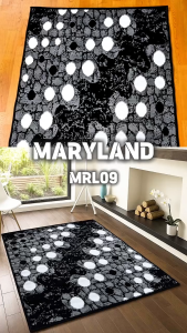 MARYLAND  Karpet Lantai 100x150 Black White 09