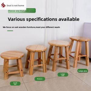 FEIZHUXIANSEN | Round Wooden Dining Stool For Adults
