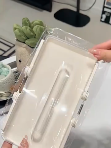 Foldable Tissue Box with Lift and Free Extraction Feature Transparent Napkin Storage Box
