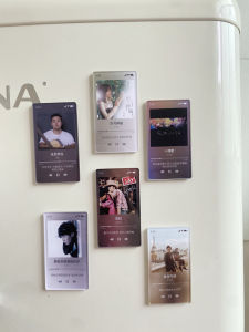 Creative Retro Song Magnet Set of 4 Fridge Decals Popular Music Soft Magnetic Stickers Nostalgic Home Decorations