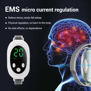 Handheld EMS Microcurrent Sleep Aid Device Music Relieve Insomnia Pressure Relief Anxiety Hypnosis Instrument Mini Massager
