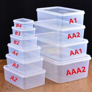 Rectangular Transparent Plastic Crisper Sealed Storage Food in Refrigerator Food Grade Storage Box Storage Box Commercial