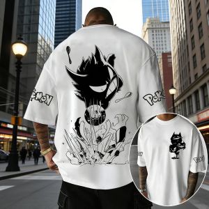 Bandai | New Pok É Mon Genggui Pok É Mon Peripheral Pure Cotton Short Sleeved Summer Mens T-shirt Street Style