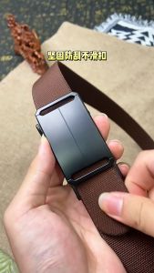 【 In Stock 】Mens Punch-free Canvas Belt Fashionable Outdoor Tactical Belt Automatic Buckle Nylon Belt Tali Pinggang Lelaki男士腰带