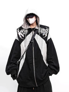 Hip Style Loose Zippered Hoodie