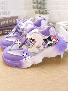 Childrens Running Shoes Breathable Sports Sneakers Anti-Slip Dad Shoes Mesh Upper Little Girls Baby Shoes Comfortable Low Top