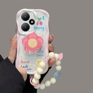 Redmi Note14 pro Silicone Phone Case Womens Full Cover Sandflow Flower Design Cute Protective Shell Cartoon Style 5G Compatible