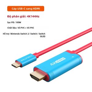 Cáp CABLETIME PD 100W USB C Sang HDMI 4K 144Hz Bộ Chuyển Đổi Type C Dành Cho Nintendo Switch/OLED - Truyền Dữ Liệu Tốc Độ Cao Chất Liệu PVC