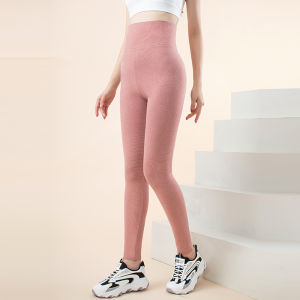 New High Waist Fleece Lined Slim Fit Autumn Pants Warm Abdomen Base Layer Pants Womens Inner Wear Home Clothes Thermal Pants