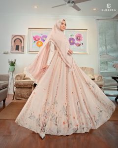 GAMIS SET SERIMBIT HALMERAYA SERIES BY ELDEENA SYARI
