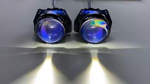 โปรเจ็กเตอร์ไบ LED 140W 3 นิ้ว เลนส์สีน้ำเงิน-RHD