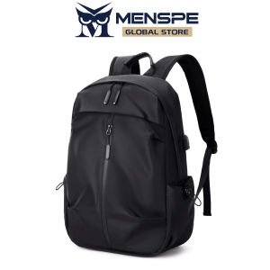 MENSPE Men Backpacks Men Shoulder Bags USB Charging Backpack Laptop Backpacks Casual Travel School Bags Dacron Solid Color Backpack Lightweight Zipper Handbags Waterproof Large Capacity Bag for Men Male