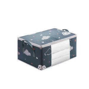 ถุงเก็บผ้าไม่ทอพับได้ขนาดใหญ่ 1 ชิ้น – ผ้านวมกันฝุ่นผ้าและที่เก็บเสื้อผ้าพร้อมซิปและที่จับพกพาง่าย