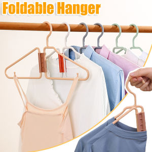 ไม้แขวนเสื้อพับได้1/3ชิ้นสำหรับเด็กผู้ใหญ่ที่แขวนเสื้อบ้านไม้แขวนเสื้อโค้ตราวตากทนทานอุปกรณ์จัดระเบียบ