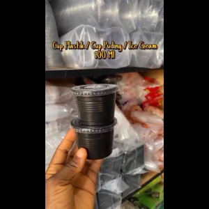 ( 1 PACK ) CUP GELAS JELLY PUDING ICE CREAM PLASTIK 100 ML BINTANG MERPATI FRESH 25 50 PCS