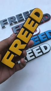 EMBLEM MOBIL FREED EKSTERIOR MOBIL HONDA VARIASI TIMBUL 3D BAHAN FIBERGLASS