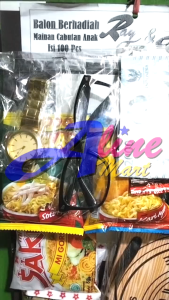 Lotre Balon Cabutan Berhadiah Isi 100pcs. Dapet Sandal + Jam Tangan