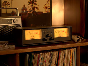 NEOHIPO ET30 Amplifier Speaker Switcher 2-in-2 Out Dual Analog VU Meter Audio Switcher with DB Panel Display