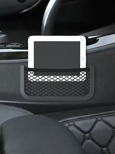 Getmore Car Accessory Seat Side Back Storage Net Bag Phone Holder Pocket Organizer