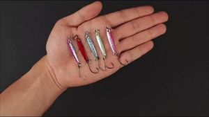5pcs 3g/5g Mini Micro Metal Jig Lures Laser Shiny Small Fishing Jig Bait Single Hook for Trout Bass Freshwater Fishing Tackle