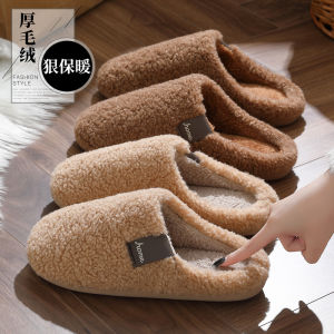 Dép Lông Dày Lót Lông Cừu Hodo Cho Nữ Mùa Thu Đông 2025 Dép Lông Cừu Mềm Mại Ấm Áp Thoải Mái Thoáng Khí Chống Trượt Dùng Trong Nhà