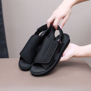 Elderly Wide Fit Magic Adjustable Slippers Comfortable Breathable Sandals for Swollen Feet Arthritis Diabetes Disability