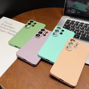 Original Liquid Silicone Phone Case For Samsung Galaxy S26 Ultra S25 Edge S24 S23 FE S22 Plus Slim Anti-Drop Protect Back Cover