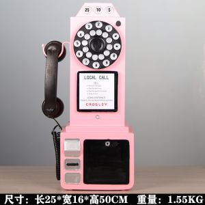 Retro Style Wall Mounted Phone Model Bar Coffee Shop Nostalgic Wall Decoration Hanging Photo Prop Iron Art Irregular Shape