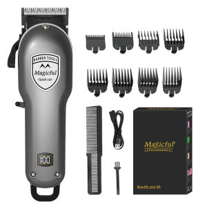 Máy Cắt Tóc Chuyên Nghiệp Magicful Cho Nam Pin Li-ion Sạc Được Có Thể Điều Chỉnh Máy Cắt Điện Với Nhiều Đầu Cắt Sử Dụng Được Khi Khô/Ướt
